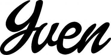 Yven - Schriftzug aus Eichenholz