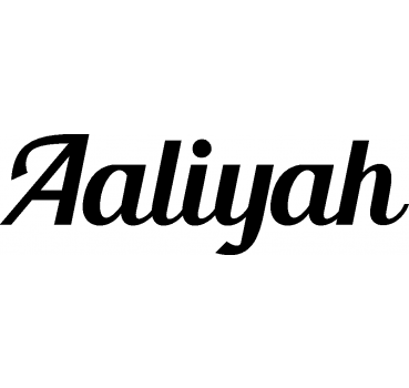 Aaliyah - Schriftzug aus Birke-Sperrholz
