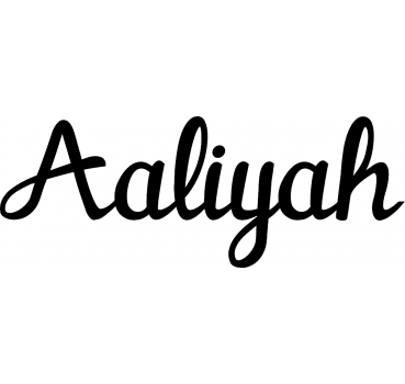 Aaliyah - Schriftzug aus Birke-Sperrholz