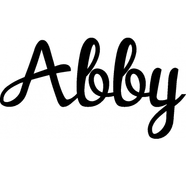 Abby - Schriftzug aus Birke-Sperrholz