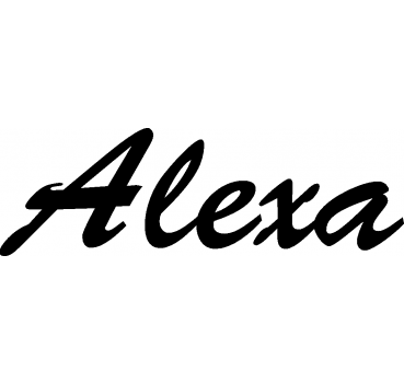 Alexa - Schriftzug aus Birke-Sperrholz