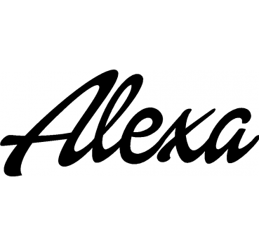Alexa - Schriftzug aus Birke-Sperrholz