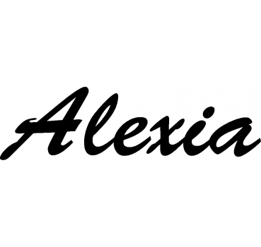 Alexia - Schriftzug aus Birke-Sperrholz