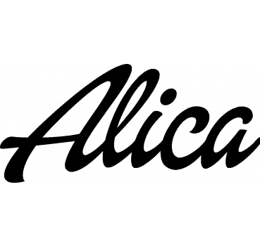 Alica - Schriftzug aus Birke-Sperrholz