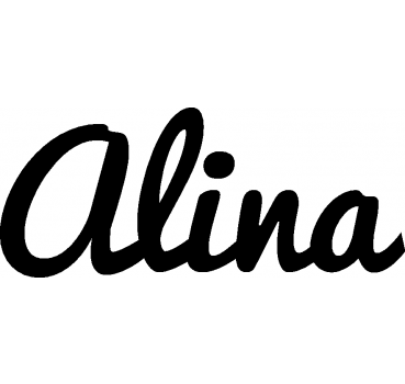Alina - Schriftzug aus Birke-Sperrholz