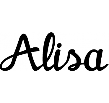 Alisa - Schriftzug aus Birke-Sperrholz