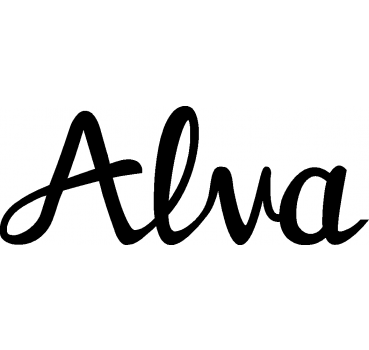 Alva - Schriftzug aus Birke-Sperrholz