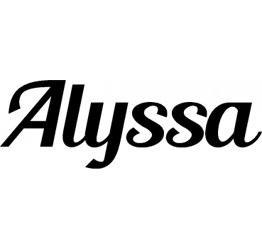 Alyssa - Schriftzug aus Birke-Sperrholz