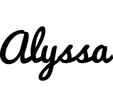 Alyssa - Schriftzug aus Birke-Sperrholz