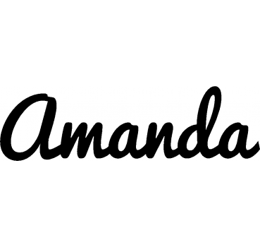 Amanda - Schriftzug aus Birke-Sperrholz