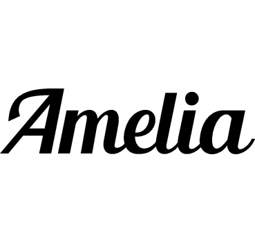 Amelia - Schriftzug aus Birke-Sperrholz