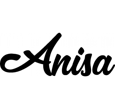 Anisa - Schriftzug aus Birke-Sperrholz
