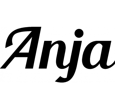 Anja - Schriftzug aus Birke-Sperrholz