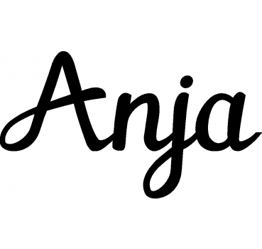 Anja - Schriftzug aus Birke-Sperrholz