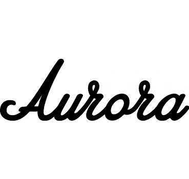 Aurora - Schriftzug aus Birke-Sperrholz