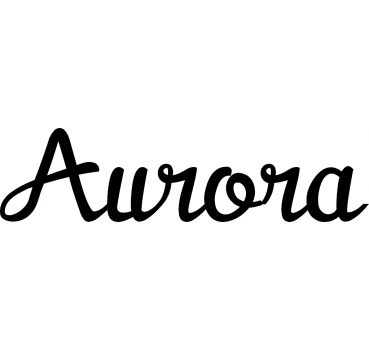 Aurora - Schriftzug aus Birke-Sperrholz