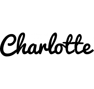 Charlotte - Schriftzug aus Birke-Sperrholz