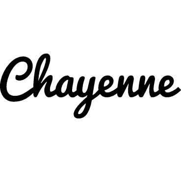 Chayenne - Schriftzug aus Birke-Sperrholz
