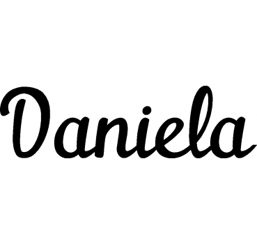 Daniela - Schriftzug aus Birke-Sperrholz