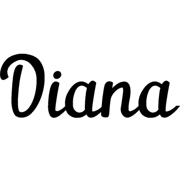 Diana - Schriftzug aus Birke-Sperrholz