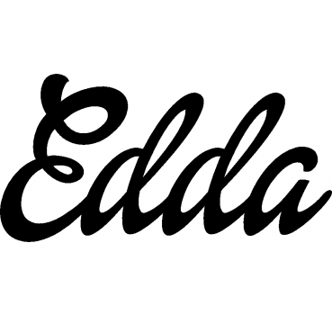 Edda - Schriftzug aus Birke-Sperrholz