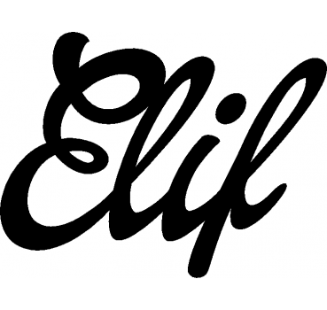 Elif - Schriftzug aus Birke-Sperrholz