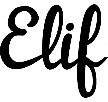 Elif - Schriftzug aus Birke-Sperrholz