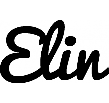 Elin - Schriftzug aus Birke-Sperrholz