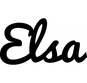 Elsa - Schriftzug aus Birke-Sperrholz