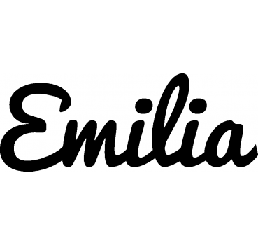 Emilia - Schriftzug aus Birke-Sperrholz