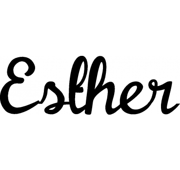 Esther - Schriftzug aus Birke-Sperrholz