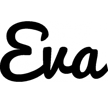 Eva - Schriftzug aus Birke-Sperrholz