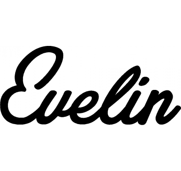 Evelin - Schriftzug aus Birke-Sperrholz