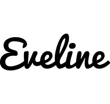 Eveline - Schriftzug aus Birke-Sperrholz