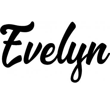 Evelyn - Schriftzug aus Birke-Sperrholz