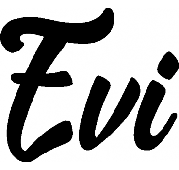 Evi - Schriftzug aus Birke-Sperrholz