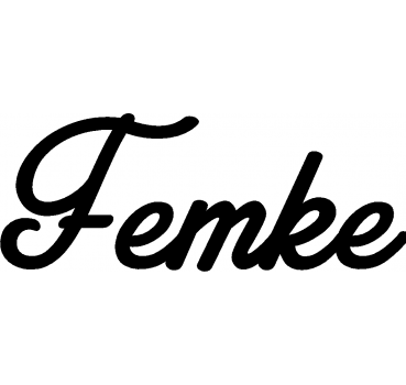 Femke - Schriftzug aus Birke-Sperrholz