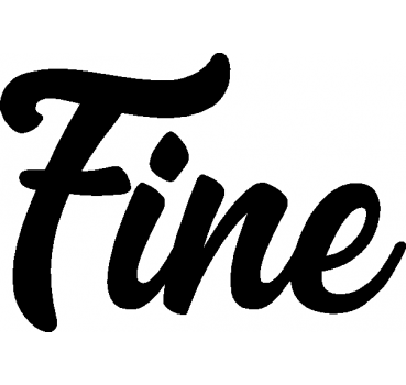 Fine - Schriftzug aus Birke-Sperrholz