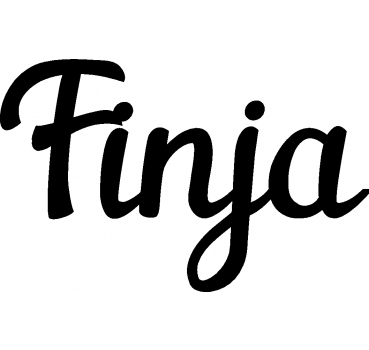 Finja - Schriftzug aus Birke-Sperrholz