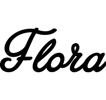 Flora - Schriftzug aus Birke-Sperrholz