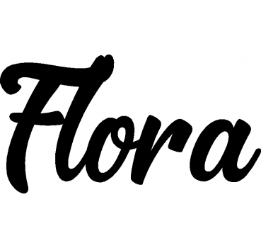Flora - Schriftzug aus Birke-Sperrholz