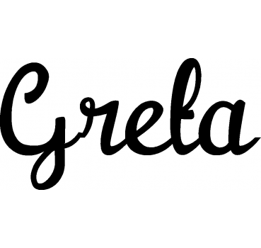 Greta - Schriftzug aus Birke-Sperrholz