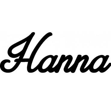 Hanna - Schriftzug aus Birke-Sperrholz