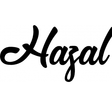 Hazal - Schriftzug aus Birke-Sperrholz