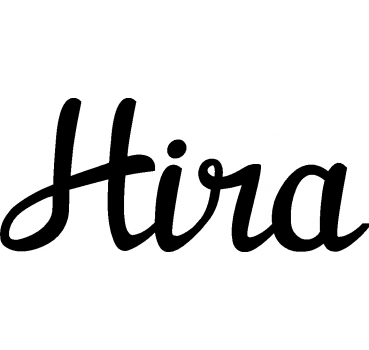 Hira - Schriftzug aus Birke-Sperrholz