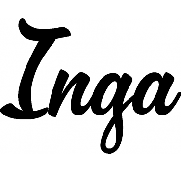 Inga - Schriftzug aus Birke-Sperrholz