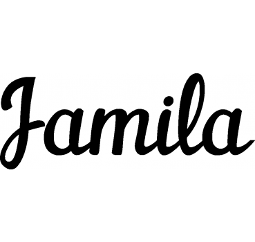 Jamila - Schriftzug aus Birke-Sperrholz