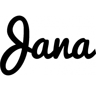 Jana - Schriftzug aus Birke-Sperrholz