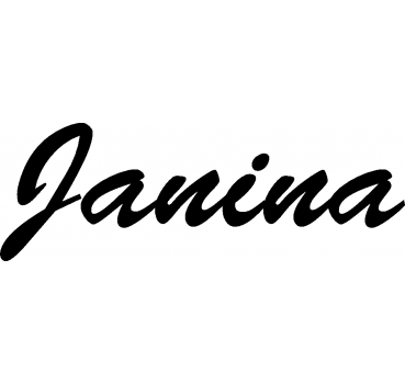 Janina - Schriftzug aus Birke-Sperrholz