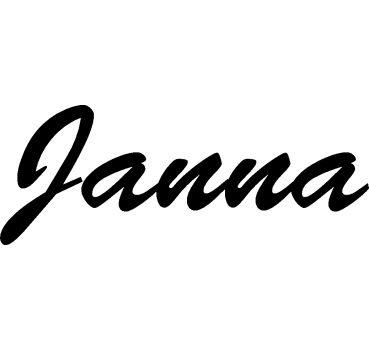 Janna - Schriftzug aus Birke-Sperrholz